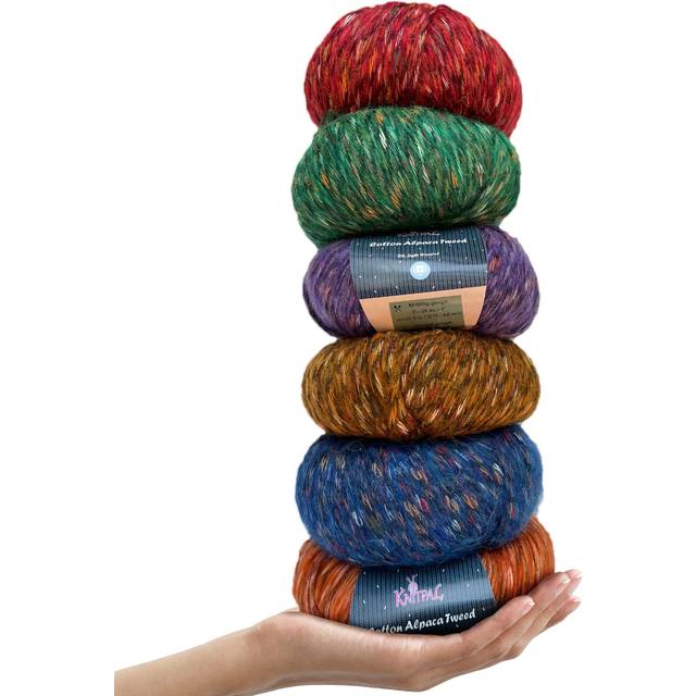 Cotton Alpaca Tweed, DK, Light Worsted Assortment 3 6 (804m/300g),
