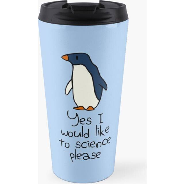 Insulated Travel Coffee Mug Yes I Would Like To Science Please Penguin Stainless Steel Cup Tumbler 17oz