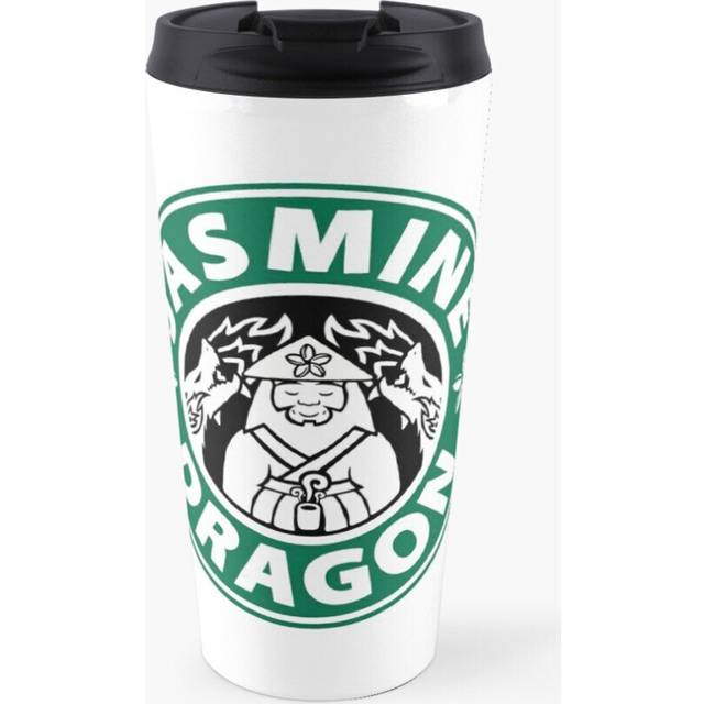 Insulated Travel Coffee Mug Jasmine Dragon Tea Shop Stainless Steel Cup Tumbler 17oz