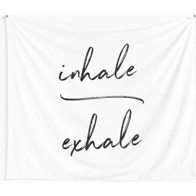 Tapestry 60x50inch Inhale Exhale Yoga Wall Hanging Art DÃ©cor Living Room