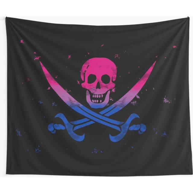 Tapestry 60x50inch Bi Pirate Flag Wall Hanging Art DÃ©cor Living Room