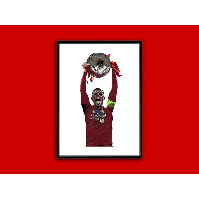 "Poster Liverpool FC Print Jordan Henderson Champions 6 Wall Art 12x8 Football Picture 16x20"" or 20x20 inch"