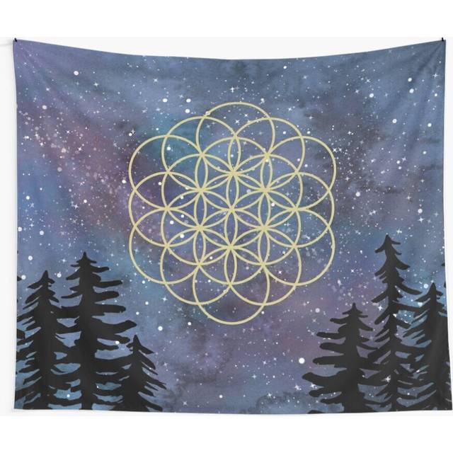 Tapestry 60x50inch galaxy flower of life Wall Hanging Art DÃ©cor Living Room