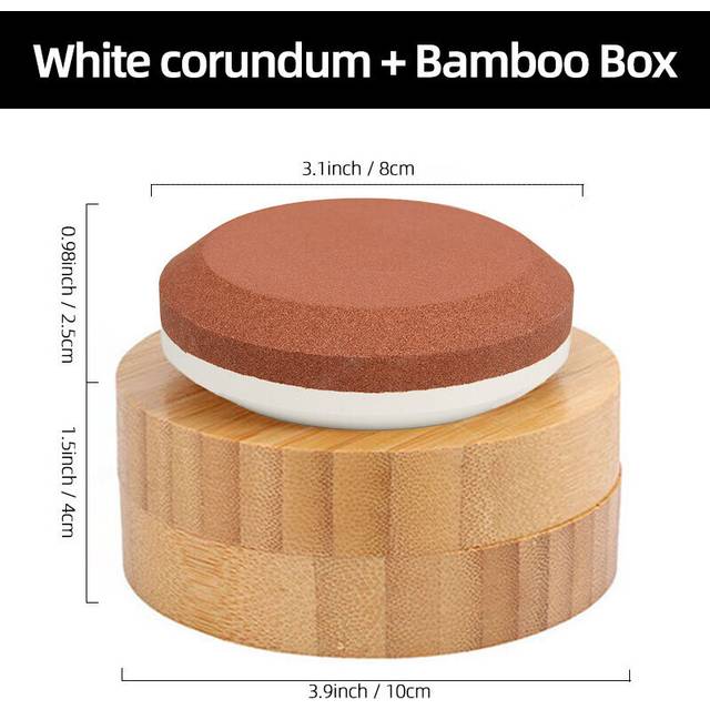 (a-Green As shown) Axe Knife Sharpener Professional DualSide Water Whetstone Round Outdoor Portable Pro Grinding Sharpening Kitchen Multi Tool Grit