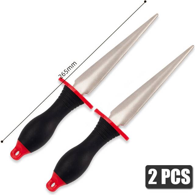 (a-JIANBANG-HONG-TOU2 sharpening rod) Sharpening Rod Diamond Rod Kitchen Gadgets Knife Sharpener Slaughterhouse Butcher Sharpening Bar Fish Hook Grind