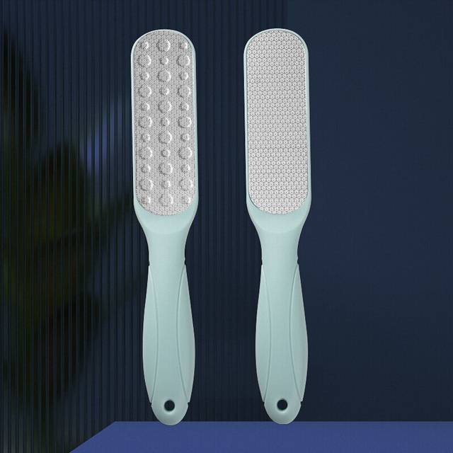(green) New Double-sided Foot Calluses File Scrub Brush Stainless Steel Cuticle Remover Foot File Heel Exfoliating Care Pedicure Tools