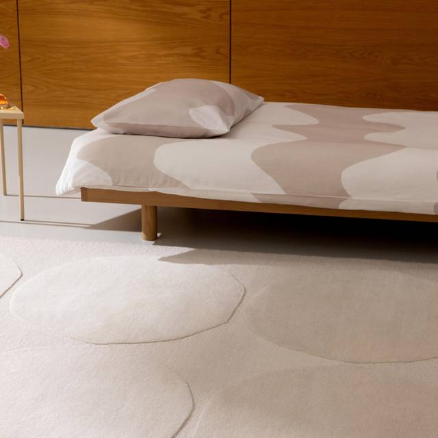 Marimekko Isot Kivet ullmatta Natural White, 200x280 cm