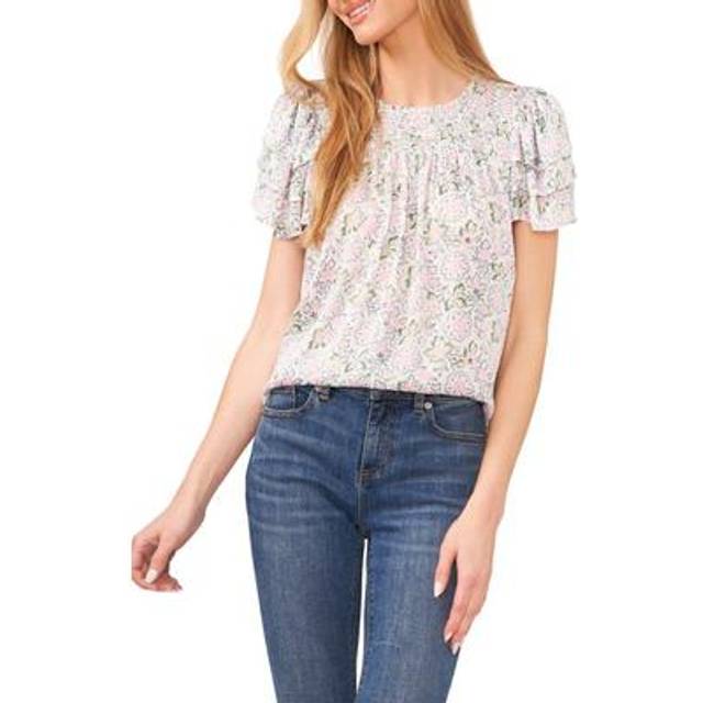 Cece Smocked Yoke Blouse