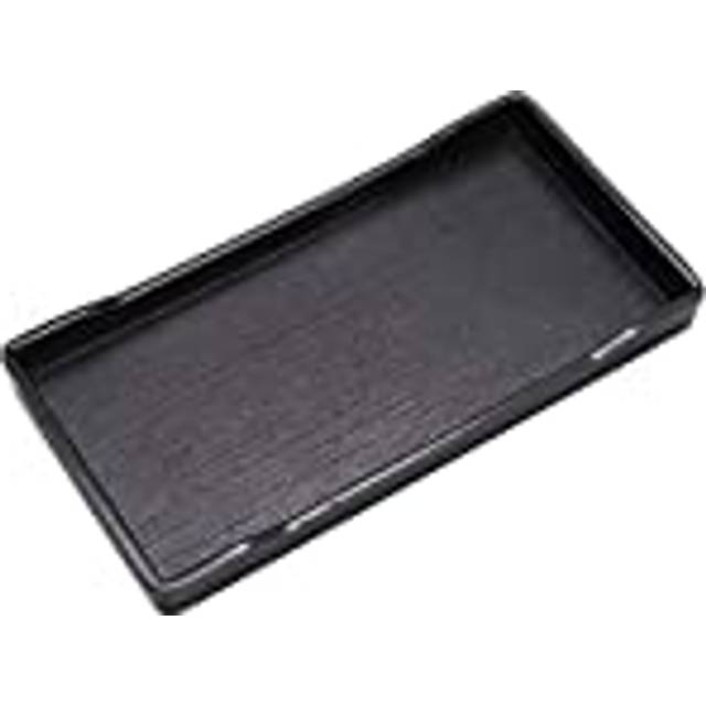 Tnfeeon Reptiles Water Tray, Plastic Anti-Slip Climb Pet Tortoise Chameleon Lizard Square Drinking Food Feeder Dish(Black)