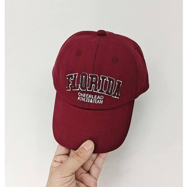 (Red) Cap Baseball With Trendy Alphabet Embroidery Sun Shield Hat For Children Casual