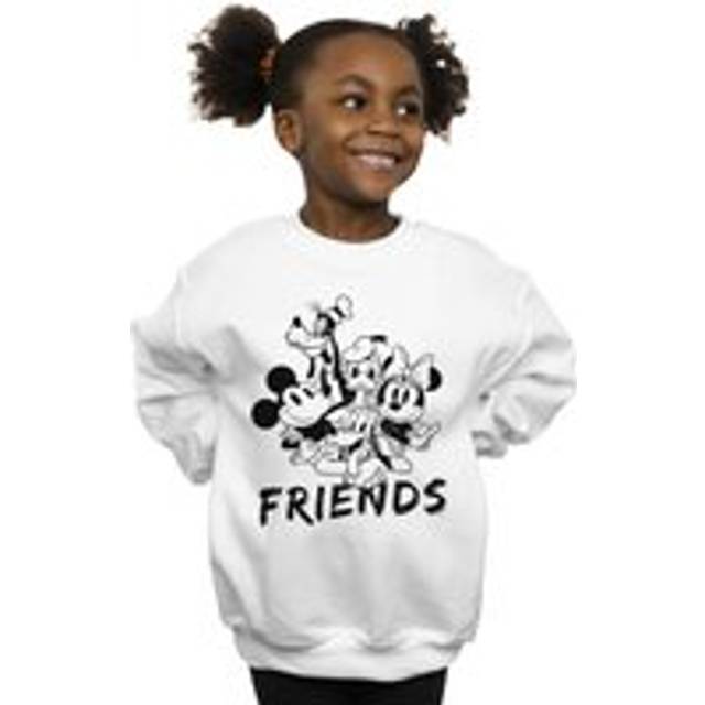 (9-11 Years, White) Disney Girls Mickey Mouse And Friends Sweatshirt