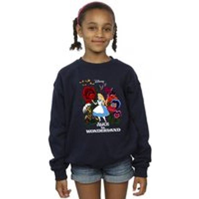 Alice In Wonderland Flowers Sweatshirt - Navy - 3-4 Years