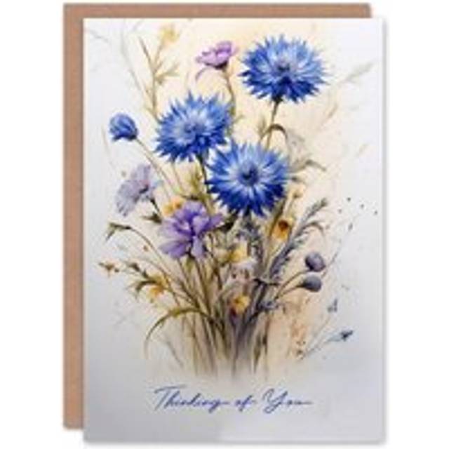 Sympathy Greeting Card Wildflower Bouquet Thinking Of You For Him Her