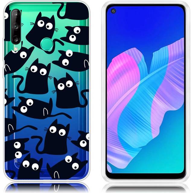 Deco Huawei P40 Lite E skal - Svart Katt