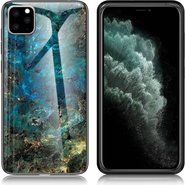 Fantasy Marmor iPhone 11 Pro Max skal - Smaragd