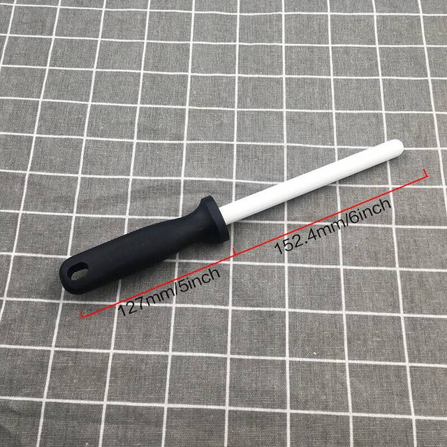 (a-6 inch Sharpeners) Ceramic sharpening sticks household kitchen slaughtering knife sticks professional handheld cylindrical knife sharpener musat