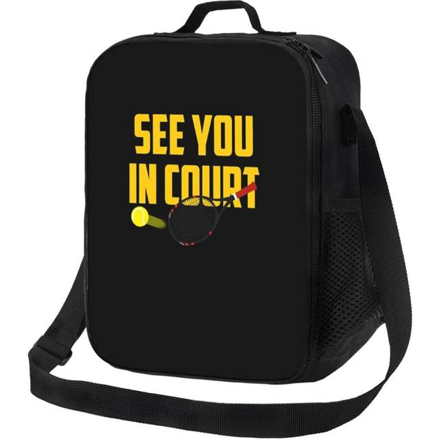Kids Lunch Bag See You In Court Tennis Men Coach Gifts For Men Women Birthday Gift Insulated Tote Box for Girls Boys Back to School