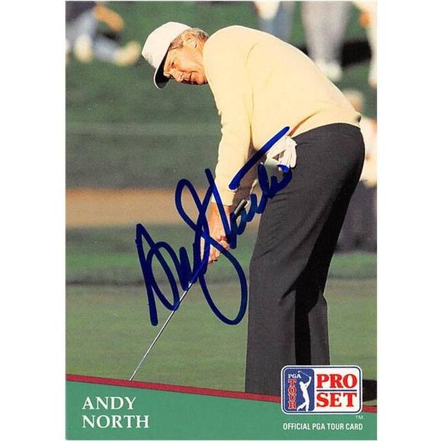 Autograph Warehouse 571506 Golf, PGA Tour Florida Gators & SC Andy North Autographed Trading Card - 1991 Pro Set No.172