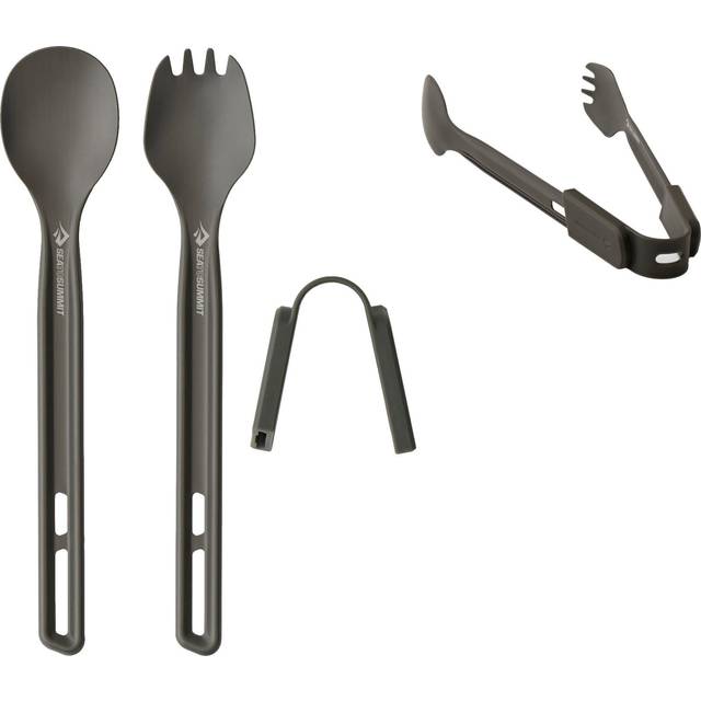 Sea To Summit Frontier Ul Cutlery Set - [2 Piece] Long Handle Spoon And Spork Aluminium Hard Anodise - Bestik