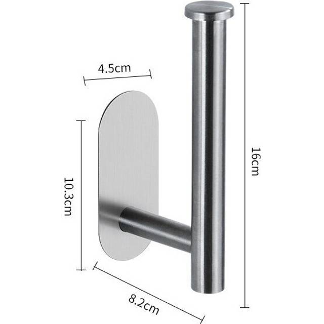 (a-Silver) Toilet Paper Holder Wall Mount No Punching SUS304 Stainless Steel Self Adhesive Tissue Towel Roll Dispenser for Bathroom Kitchen