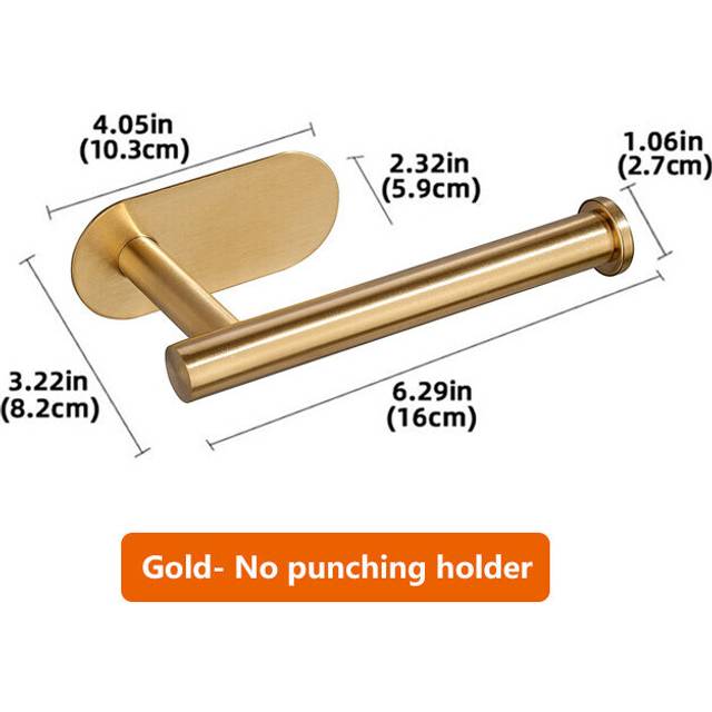 (a-paper holder A3) No Punching Wall Mounted Toilet Paper Holder Rustproof Anticorrosion Stainless Steel Bathroom Kitchen Roll Toilet tissue Holders