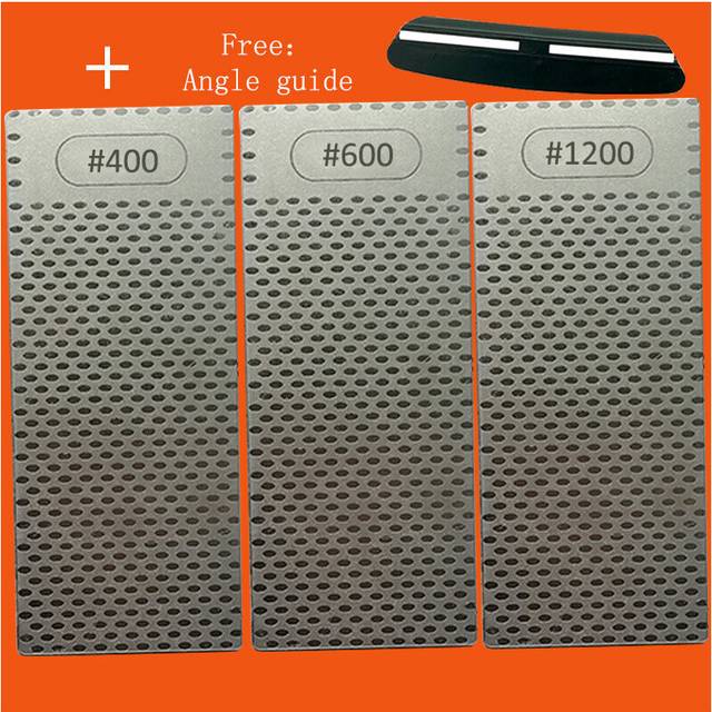 (a-YK400 600 1200 KC01) Diamond Sharpening Stone Knife Sharpener Surface Kitchen Grinding Tool Knife Whetstone 150*63*2.5mm Base 400 600 1000 1200  Gr
