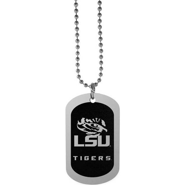 Siskiyou CTNB43 26 in. Unisex NCAA LSU Tigers Chrome Tag Necklaces
