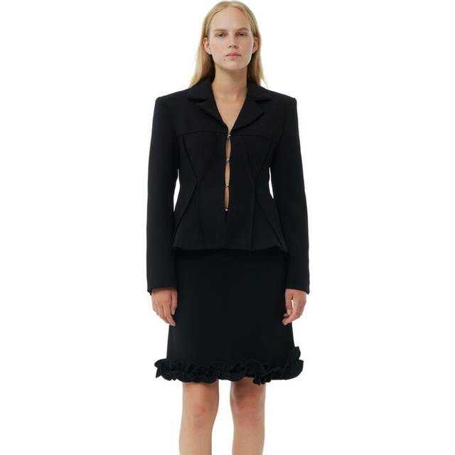Bonded Crepe Fitted Blazer in Black - 40 EU