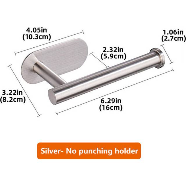 (a-paper holder A2) No Punching Wall Mounted Toilet Paper Holder Rustproof Anticorrosion Stainless Steel Bathroom Kitchen Roll Toilet tissue Holders