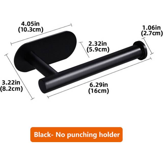 (a-paper holder A1) No Punching Wall Mounted Toilet Paper Holder Rustproof Anticorrosion Stainless Steel Bathroom Kitchen Roll Toilet tissue Holders