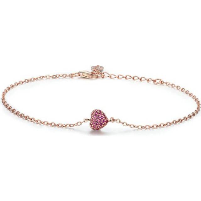 Silver plating  Romantic Heart Chain Link Bracelet for Women Lobster Clasp Bracelet Jewelry Gift