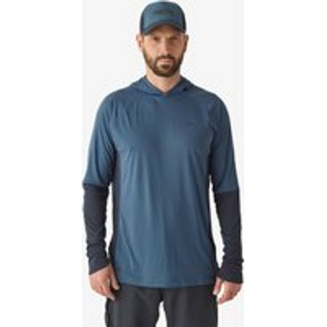 Fishing Anti-uv T-shirt 500 With Hood Blue