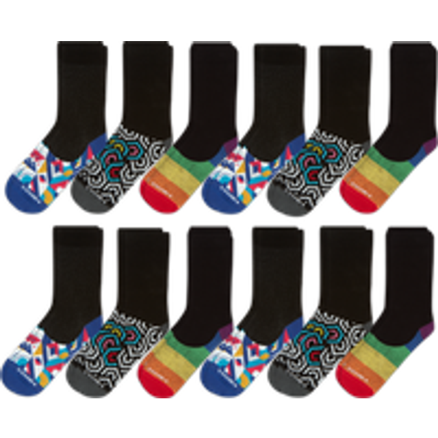 Pride, Hexagon Geometric & Tile Office Sock 12-Pack