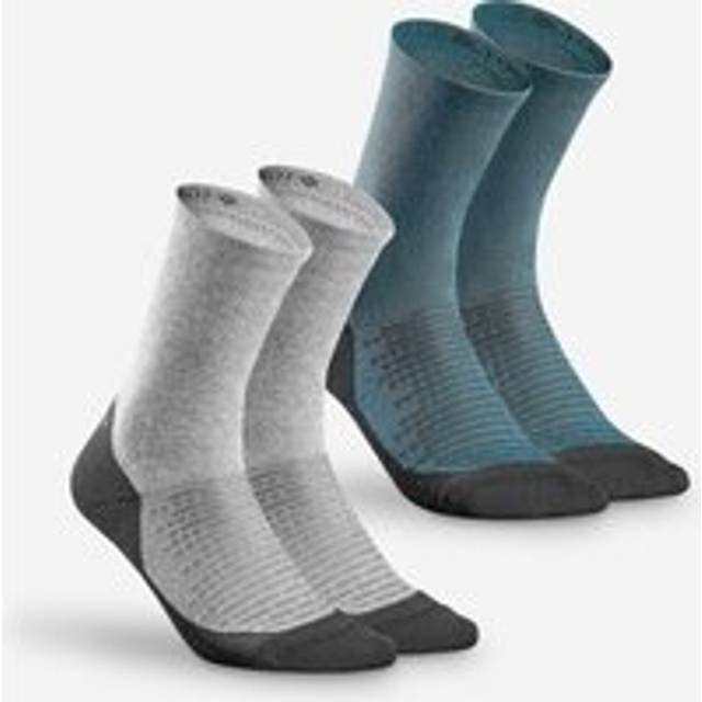 Sock Hike 100 High - Pack Of 2 Pairs - Grey And Blue - Slate Blue/comet Grey