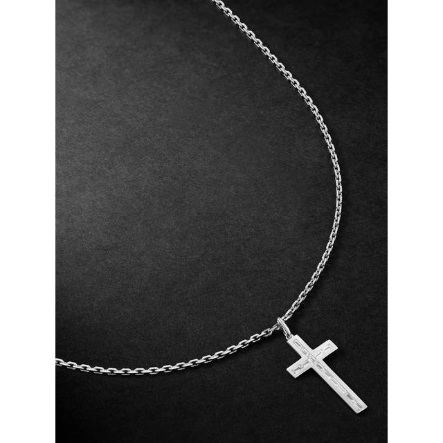 Sydney Evan - White Gold Diamond Pendant Necklace - Men - Silver