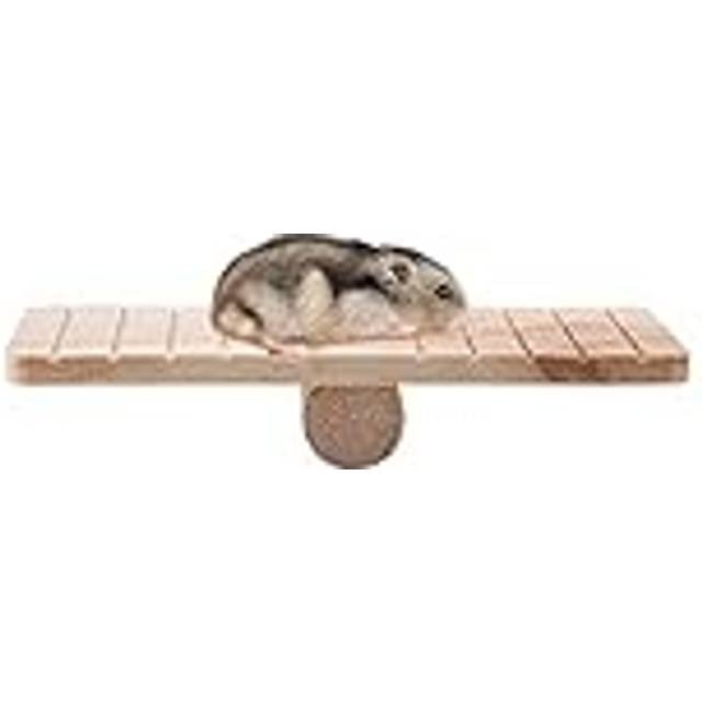Hamster Wood Seesaw, Small Animal House Cage Chew Toy for Syrian Hamster Rat Mouse Gerbil Chinchilla Guinea Pig Squirrel