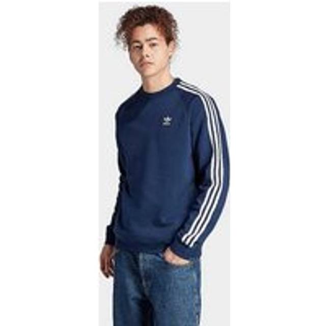adidas Originals Mens Adicolor 3-Stripe Crew Sweat - Navy - Blue, Night Indigo, Size 2Xl, Men - 2XL