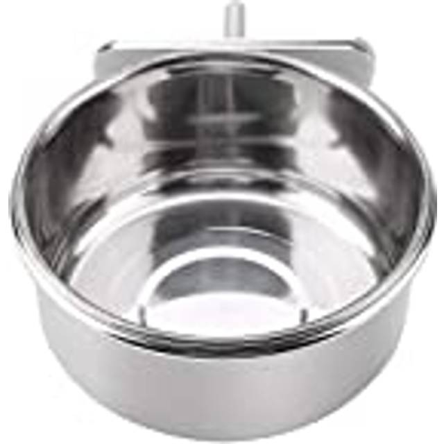 Bird Parrot Feeding Cups, Stainless Steel Parrot Food Water Bowls Parrot Cage Feeding Dish Parrot Food Hanging Cups for Cockatiel Conure Budgies