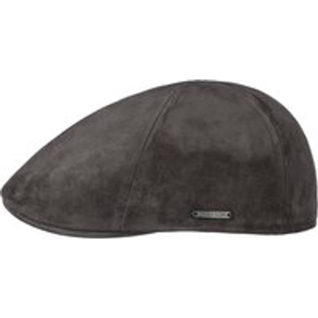 Texas Goat Suede Flat Cap by Stetson - anthracite - S (54-55 cm)