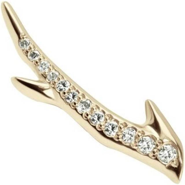 Shaun Leane Single 18ct Yellow Gold Plated Sterling Silver 0.07ct Diamond Cherry Blossom Branch Earring D