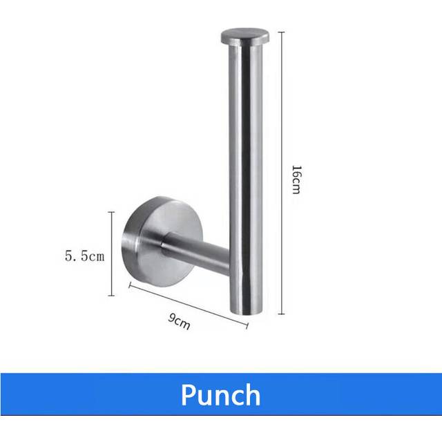 (a-Burgundy) Self-Adhesive Stainless Steel Toilet Roll Paper Holder Organizers Punch-Free Towel Rack Wall Mount Toilet Tissue Accessories