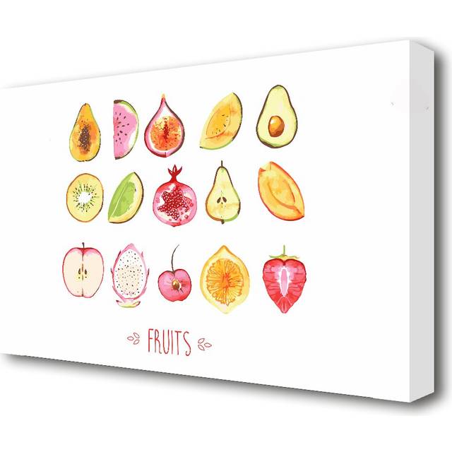 'Selection of Fruits 1 Kitchen' - Wrapped Canvas Painting Print (66 cm H x 101.6 cm W)