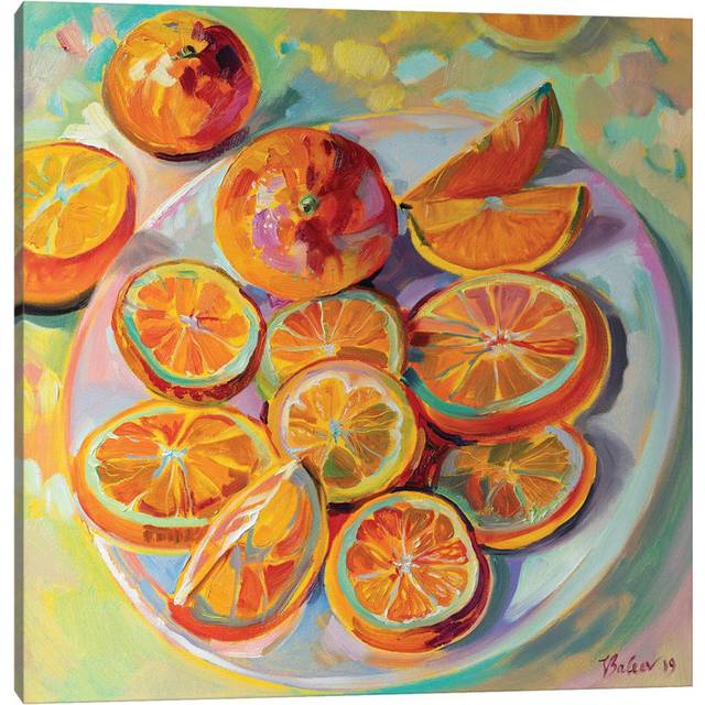 Oranges by Katharina Valeeva - Wrapped Canvas Painting (30.48cm H x 30.48cm W x 1.91cm D)