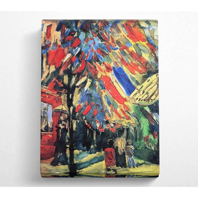 Van Gogh 14 July In Paris - Wrapped Canvas Art Prints - Multicolour (81.3cm H x 50.8cm W x 10cm D)