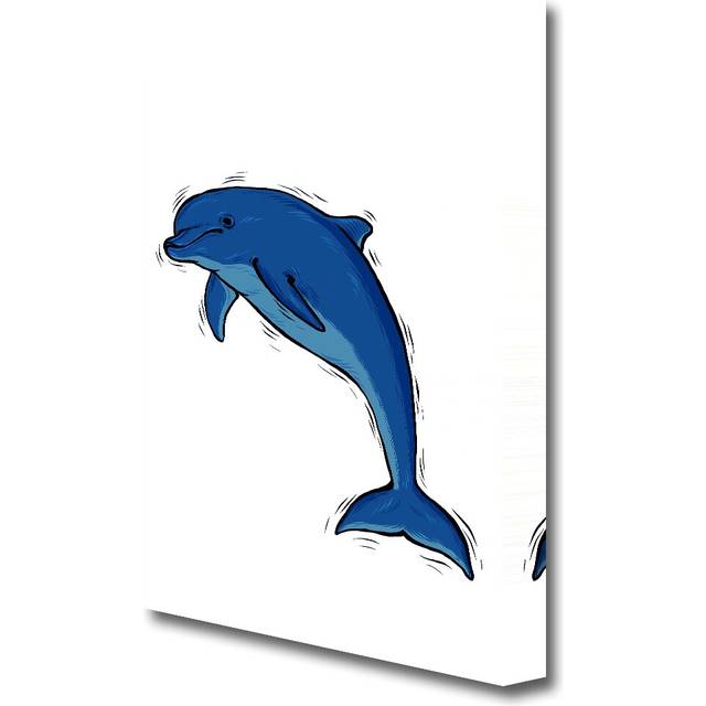 Children&#39;s Dolphin Love - Wrapped Canvas Graphic Art Print (81.3cm H x 50.8cm W)