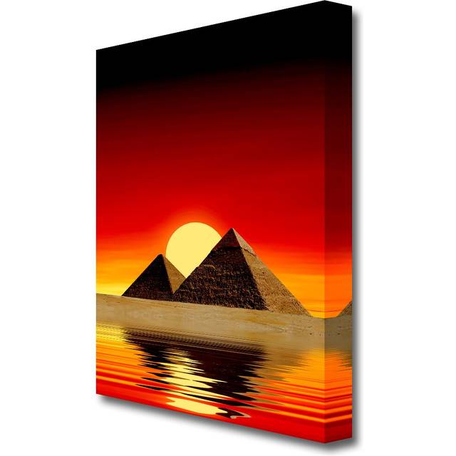 Egyptian Pyramid Reflections Ethnic - Wrapped Canvas Graphic Art Print (81.3 cm H x 50.8 cm W x 4.4 cm D)