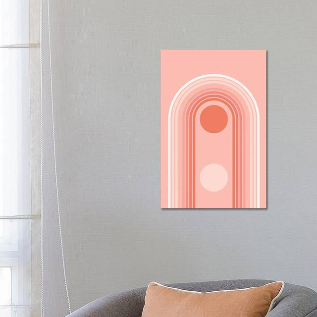 Pastel Pink Mid Century Nesting Rainbow by EnShape - Wrapped Canvas Painting (66.04 cm H x 45.72 cm W x 1.91 cm D)