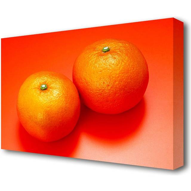 Orange Pair Kitchen - Wrapped Canvas Photographic Print (66 cm H x 101.6 cm W)