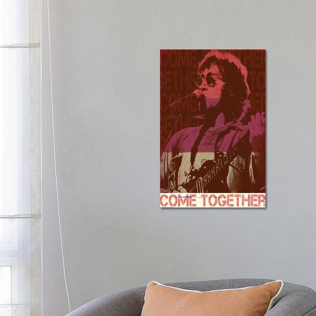John Lennon Rocker Red by Radio Days - Wrapped Canvas Art Prints (66.04cm H x 45.72cm W x 1.91cm D)