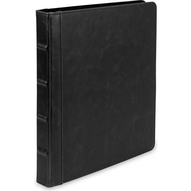 Samsill Vintage Hardback 3 Ring Binder  Professional Binder Organizer  Planner  0.5 Inch 3 Ring Binder  Letter Size 8.5 x 11  No Zipper  Black